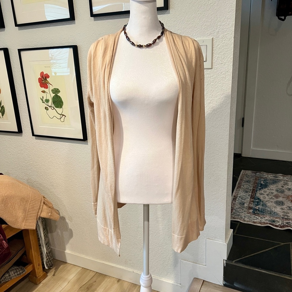 GAP Tan Lightweight Open-Front Cardigan